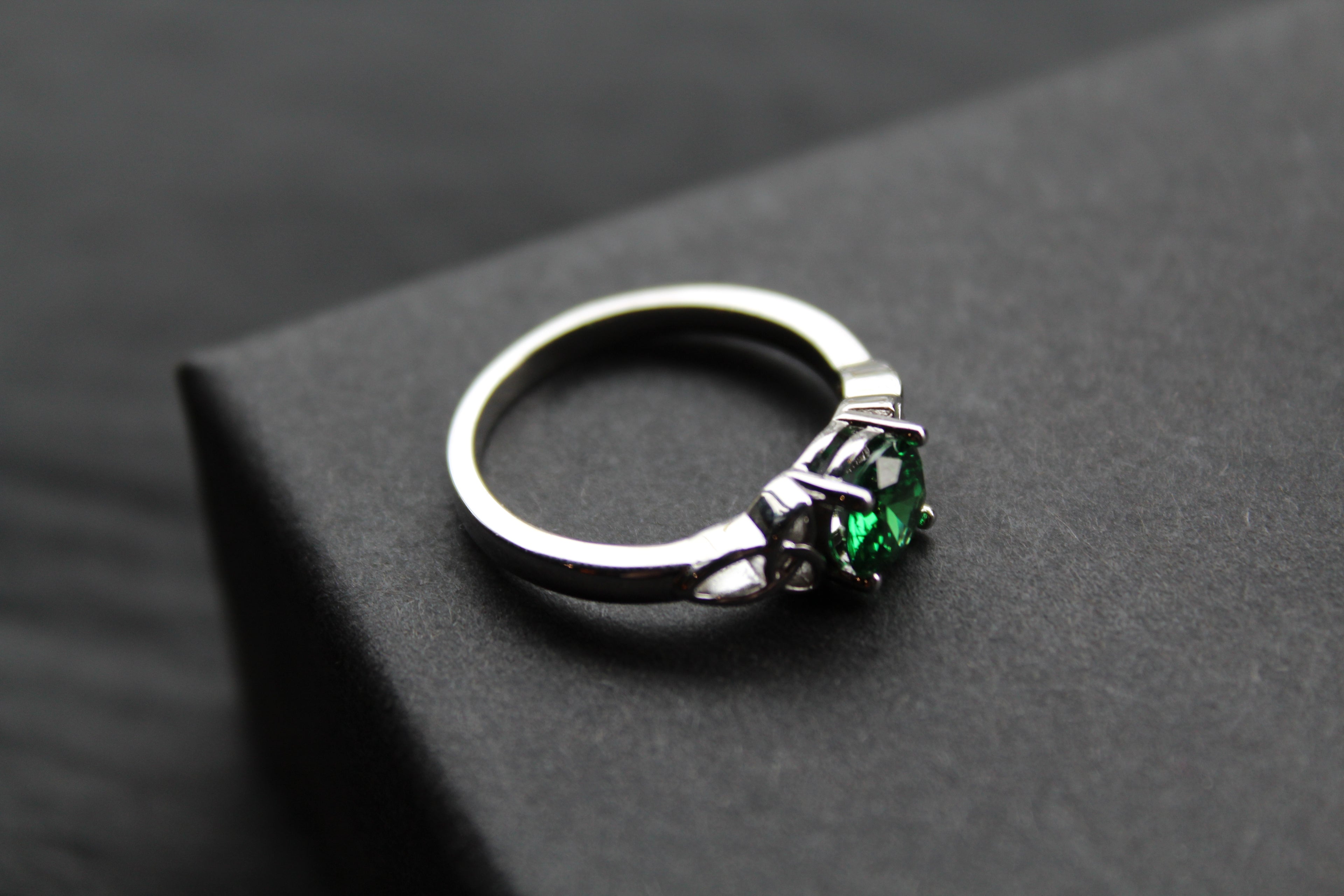 Emerald Cubic Zirconia Celtic Dreams Ring