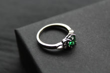 Load image into Gallery viewer, Emerald Cubic Zirconia Celtic Dreams Ring
