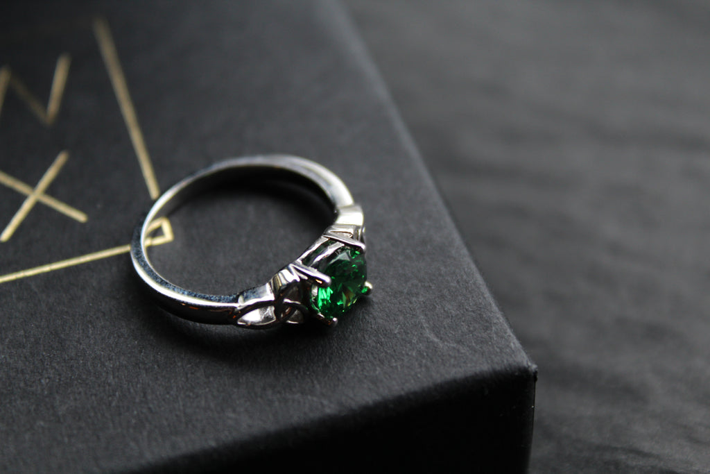 Emerald Cubic Zirconia Celtic Dreams Ring