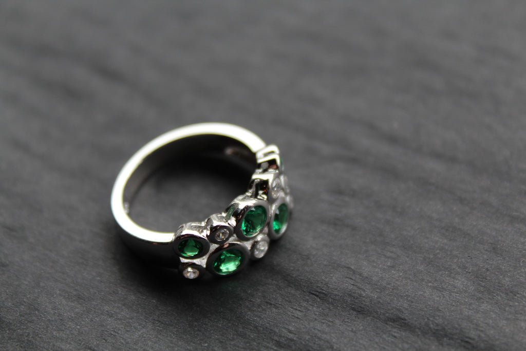 Emerald Green Bubble Ring