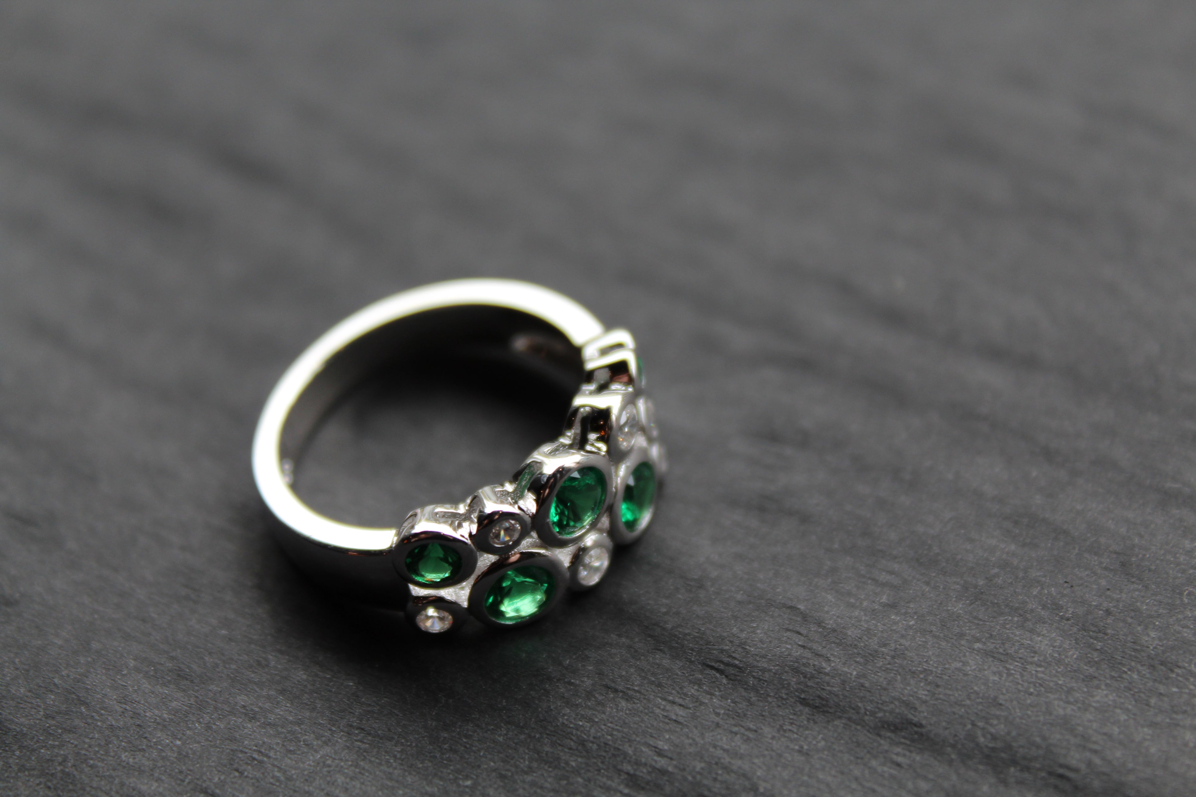 Emerald Green Bubble Ring
