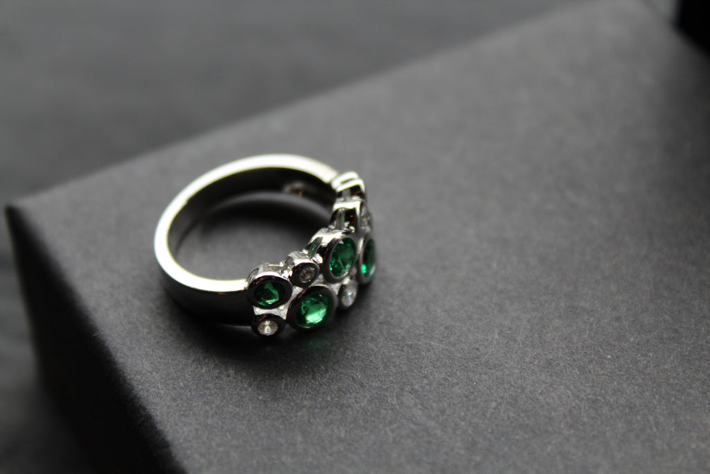 Emerald Green Bubble Ring