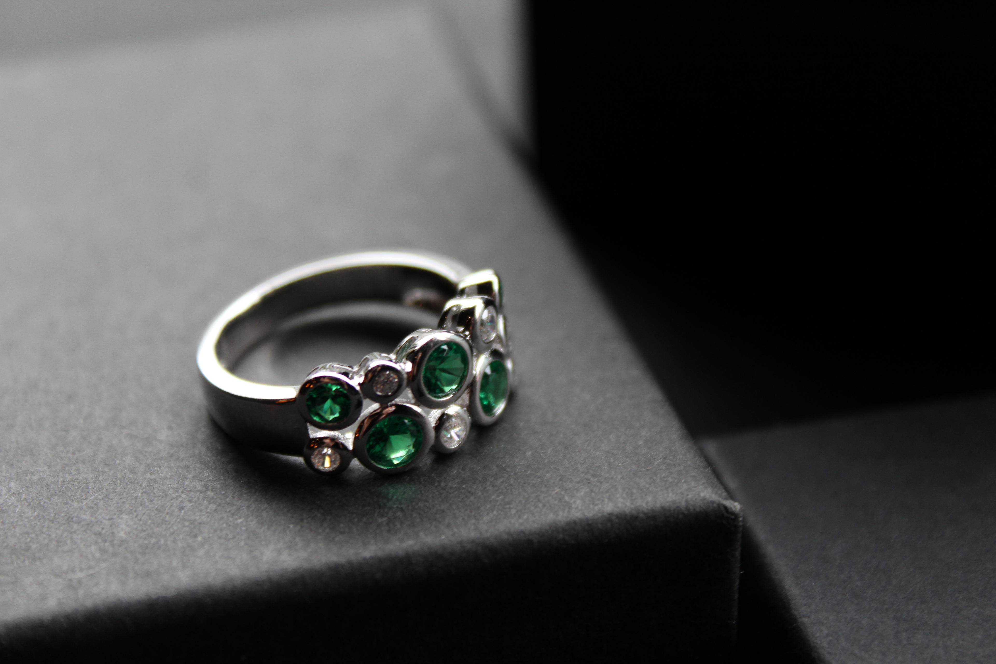 Emerald Green Bubble Ring