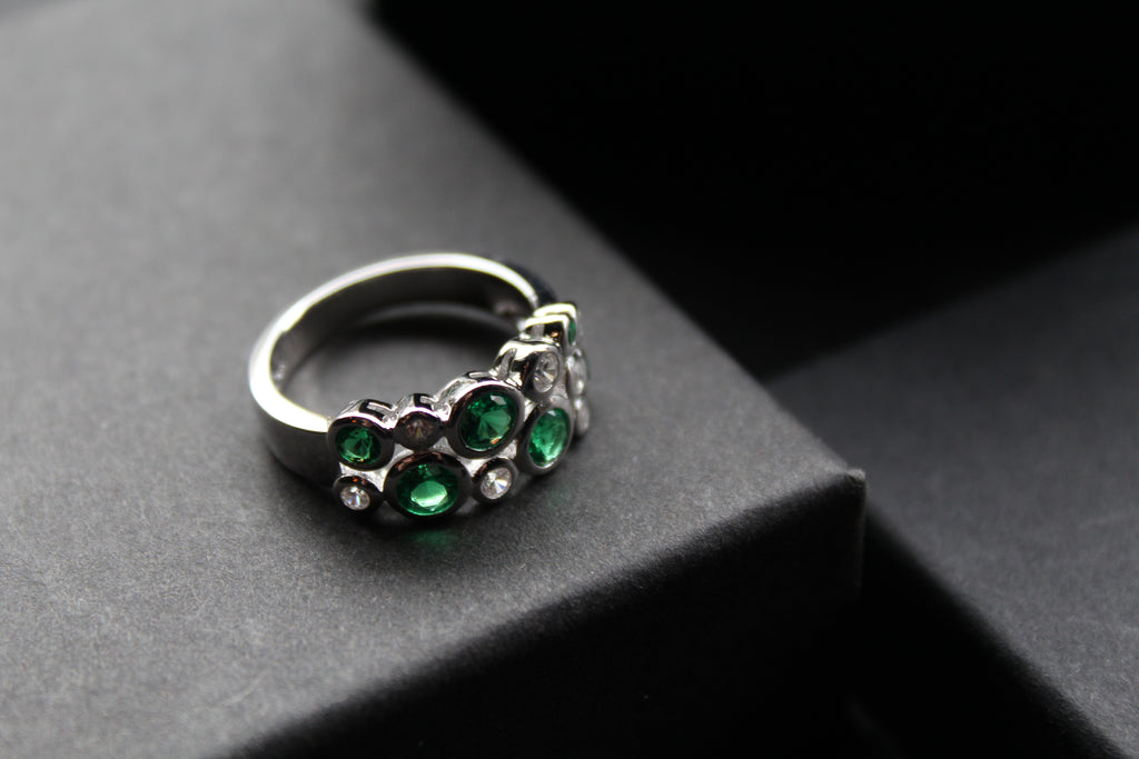 Emerald Green Bubble Ring