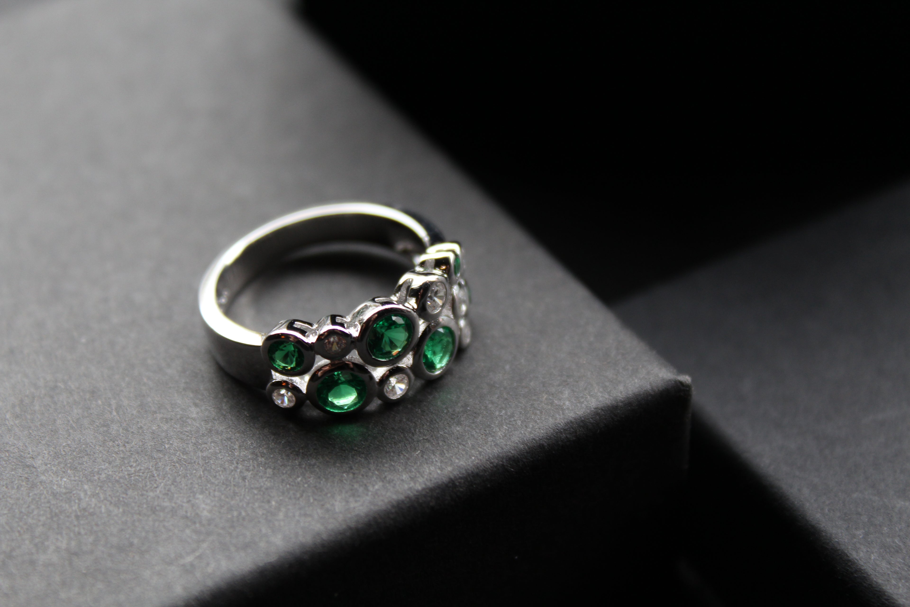 Emerald Green Bubble Ring