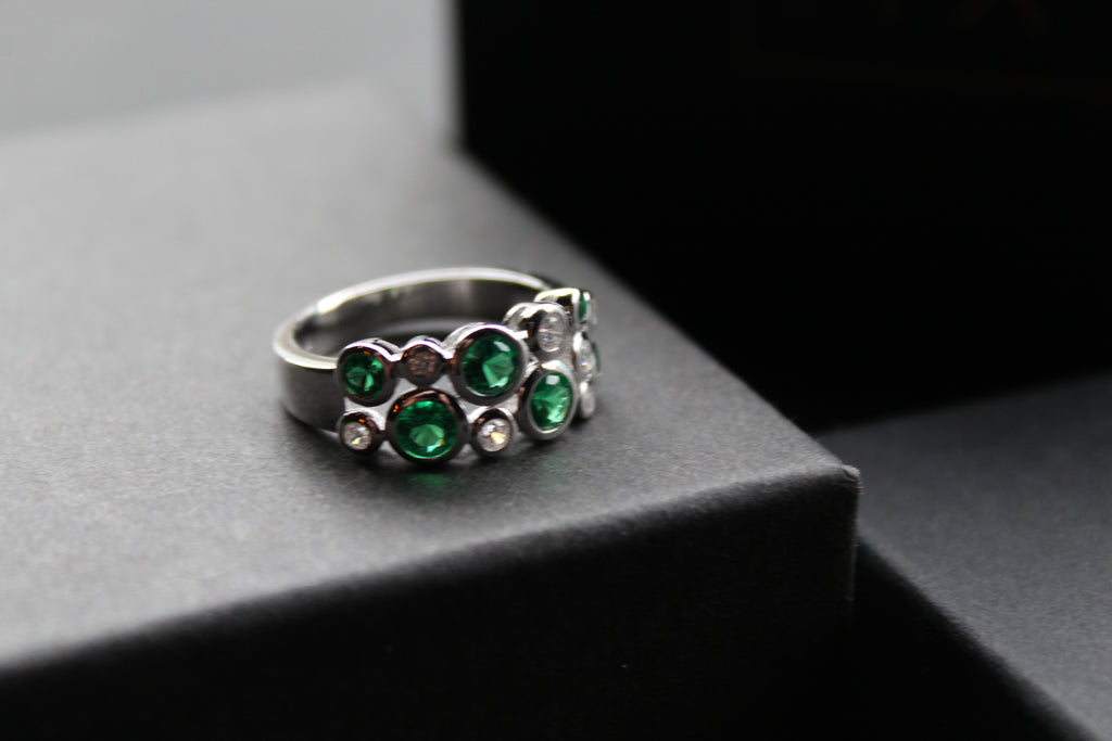 Emerald Green Bubble Ring