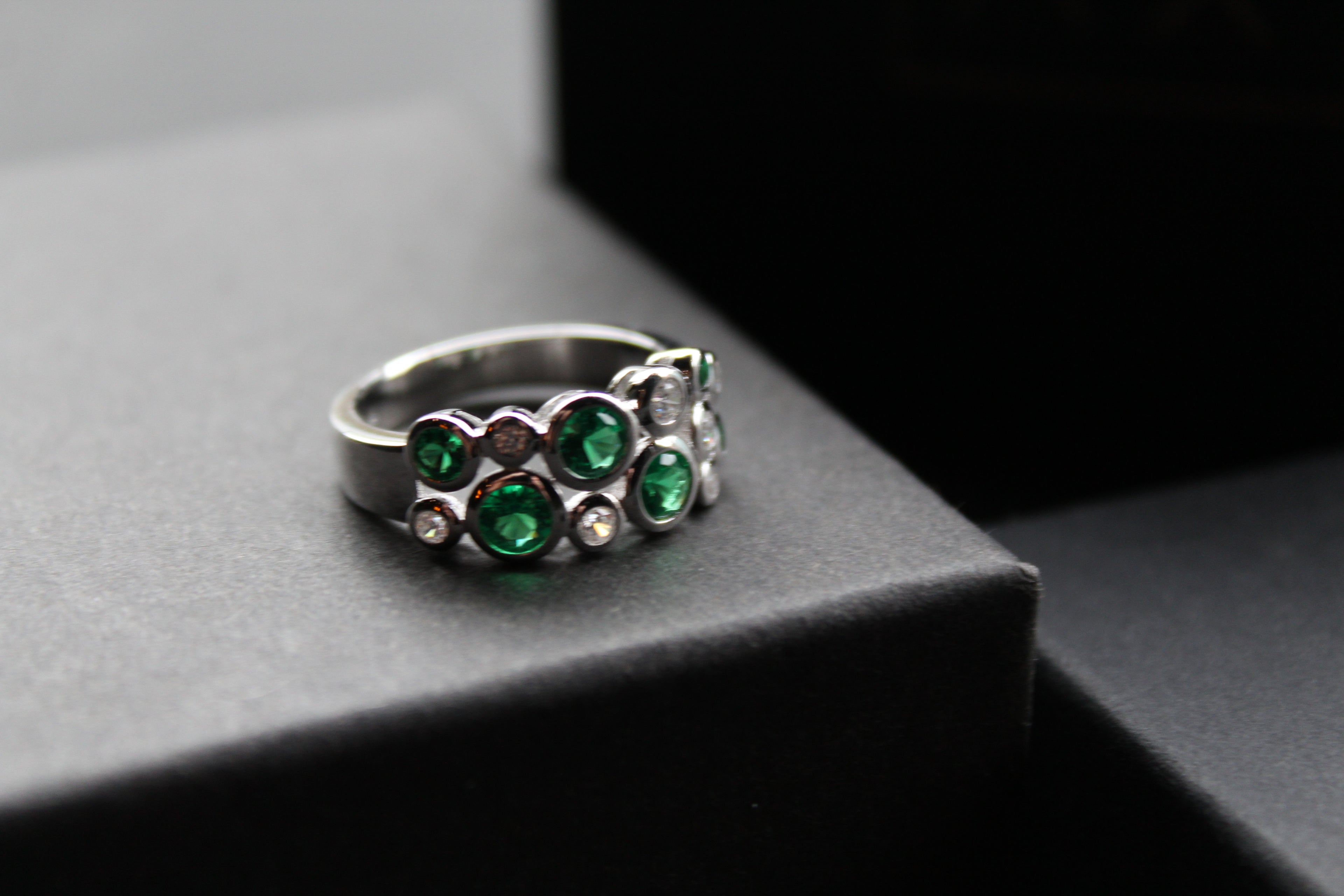Emerald Green Bubble Ring
