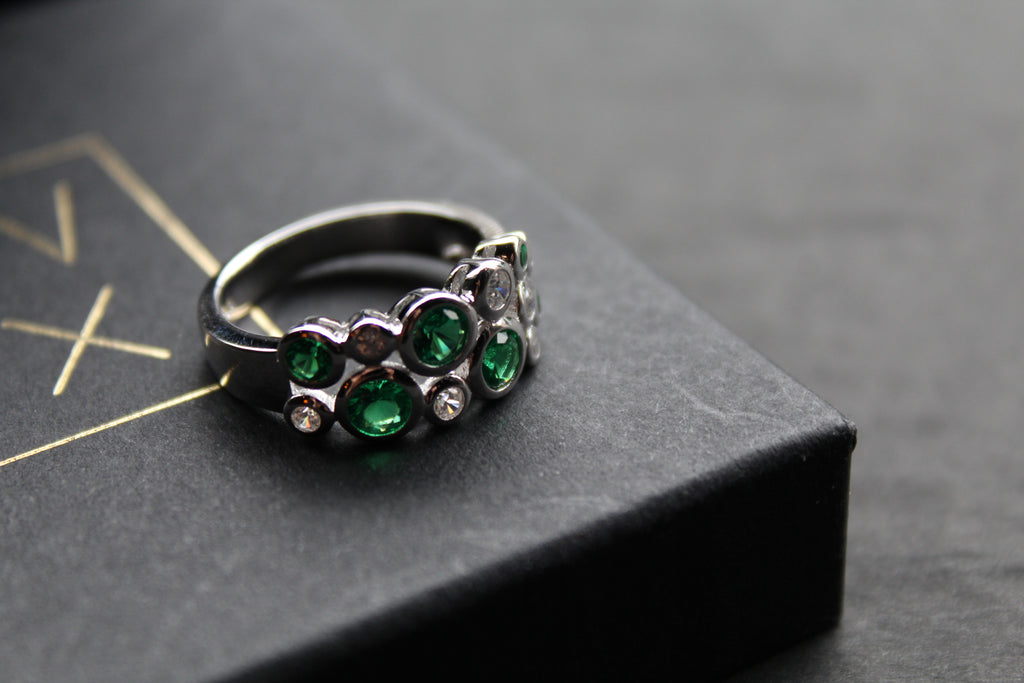 Emerald Green Bubble Ring