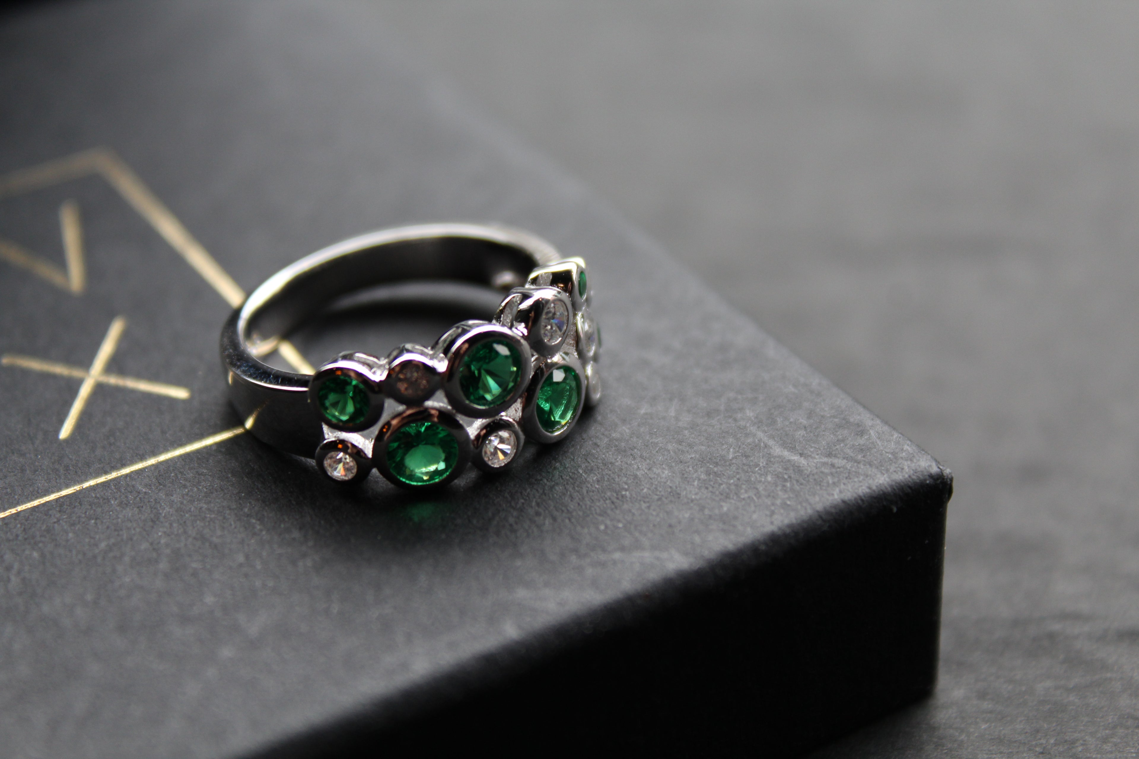Emerald Green Bubble Ring