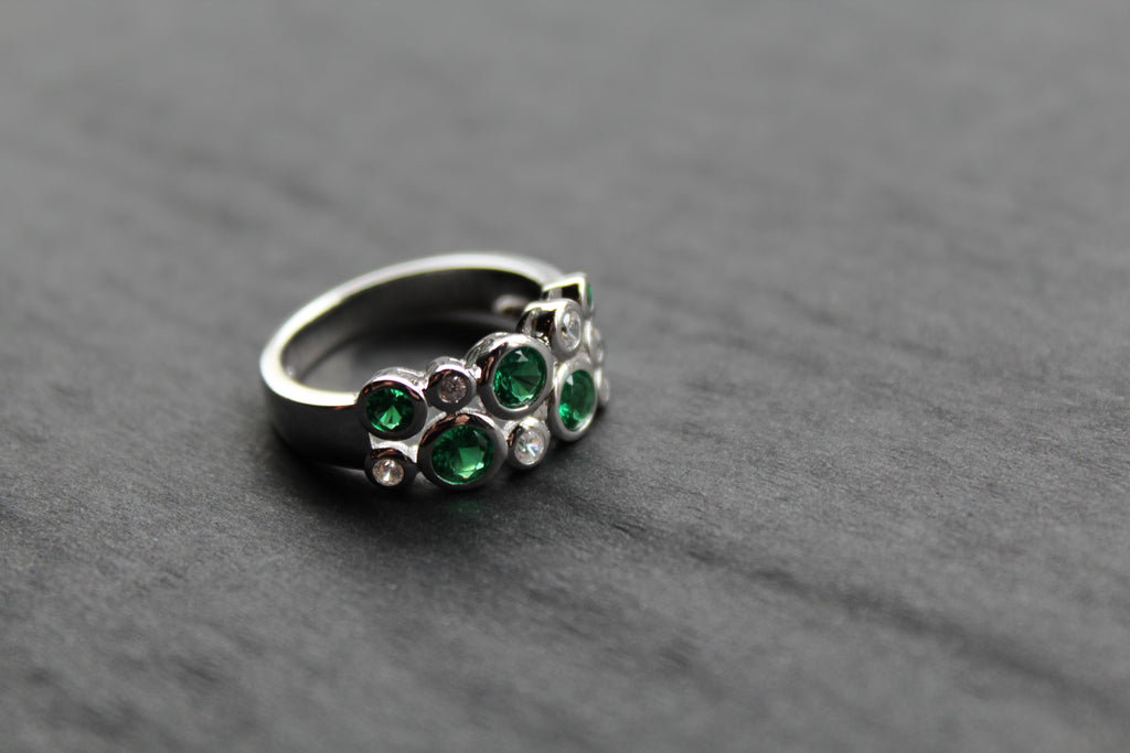 Emerald Green Bubble Ring