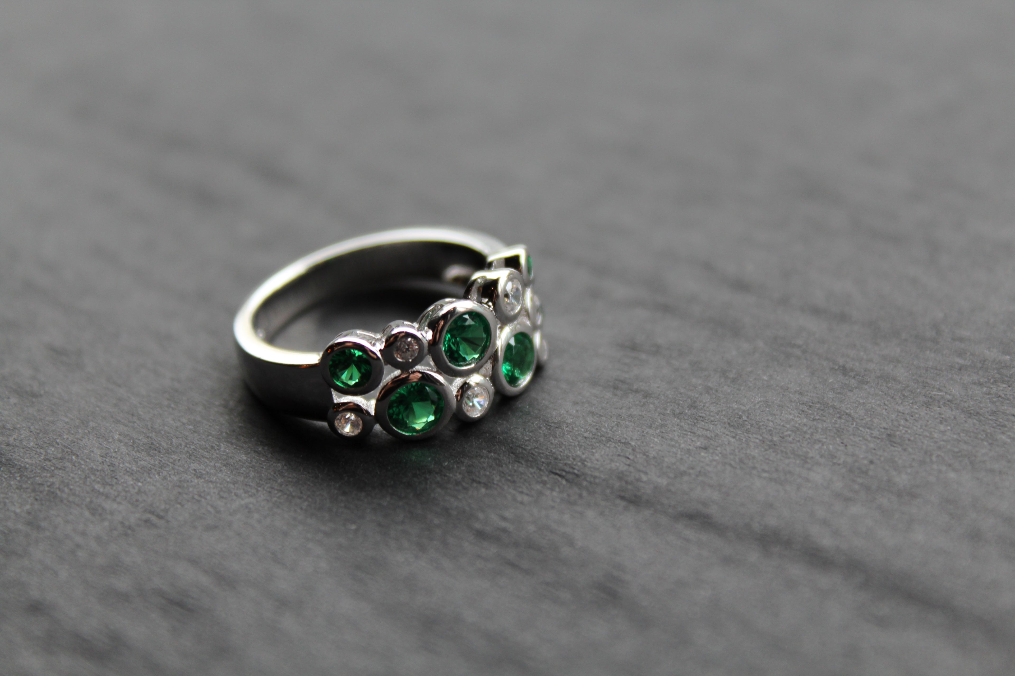 Emerald Green Bubble Ring