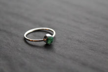 Load image into Gallery viewer, Emerald Silver Stacking Ring
