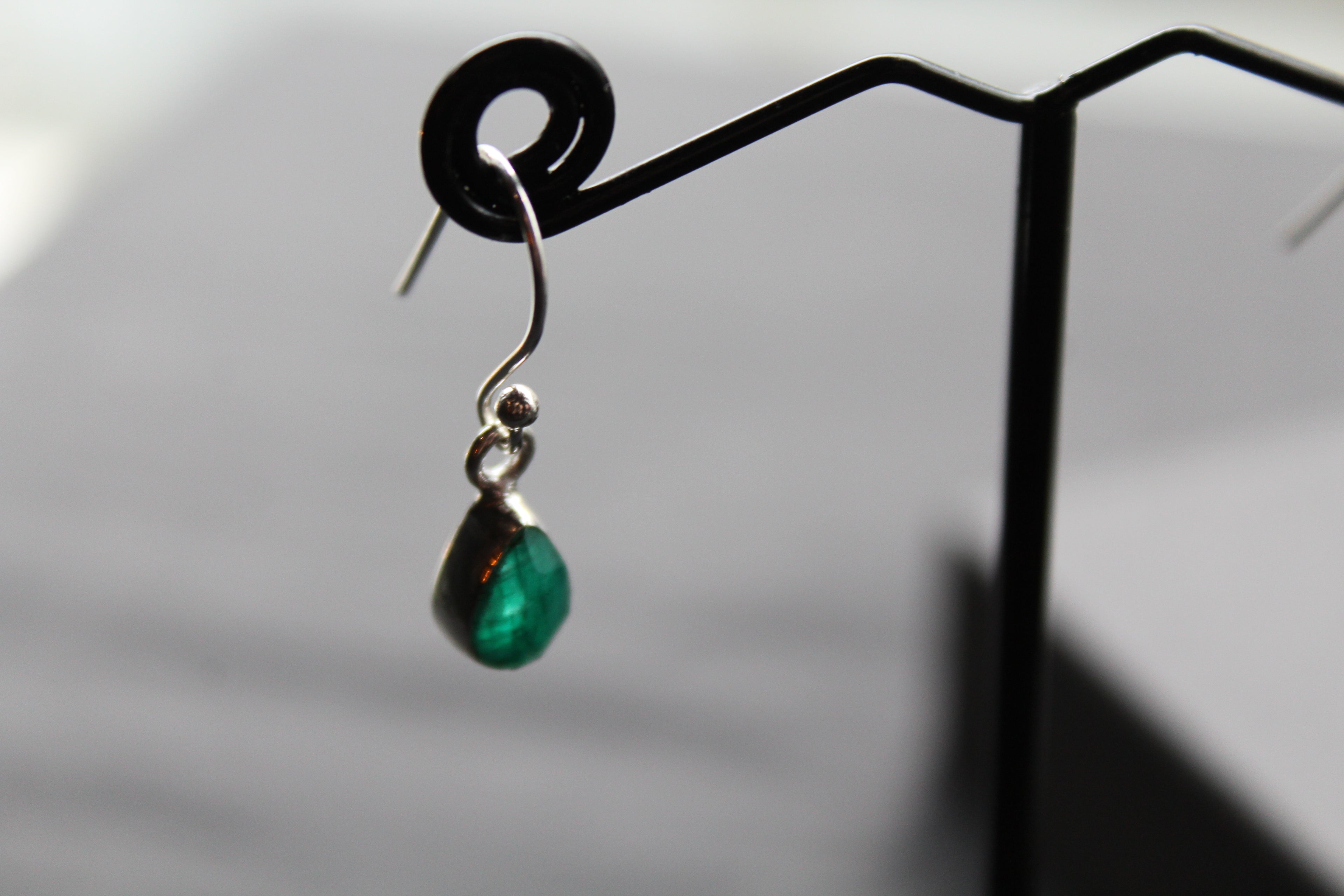 Emerald Tear Drop Earrings