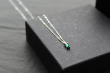 Load image into Gallery viewer, Emerald Glass Baguette Necklace
