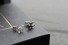 Load image into Gallery viewer, Flat Dragon Silver Studs
