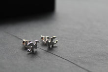 Load image into Gallery viewer, Flat Dragon Silver Studs
