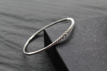 Load image into Gallery viewer, Flexi Graduated CZ Silver Bangle
