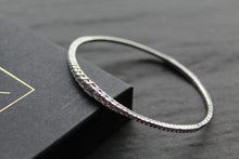 Load image into Gallery viewer, Flexi Graduated CZ Silver Bangle
