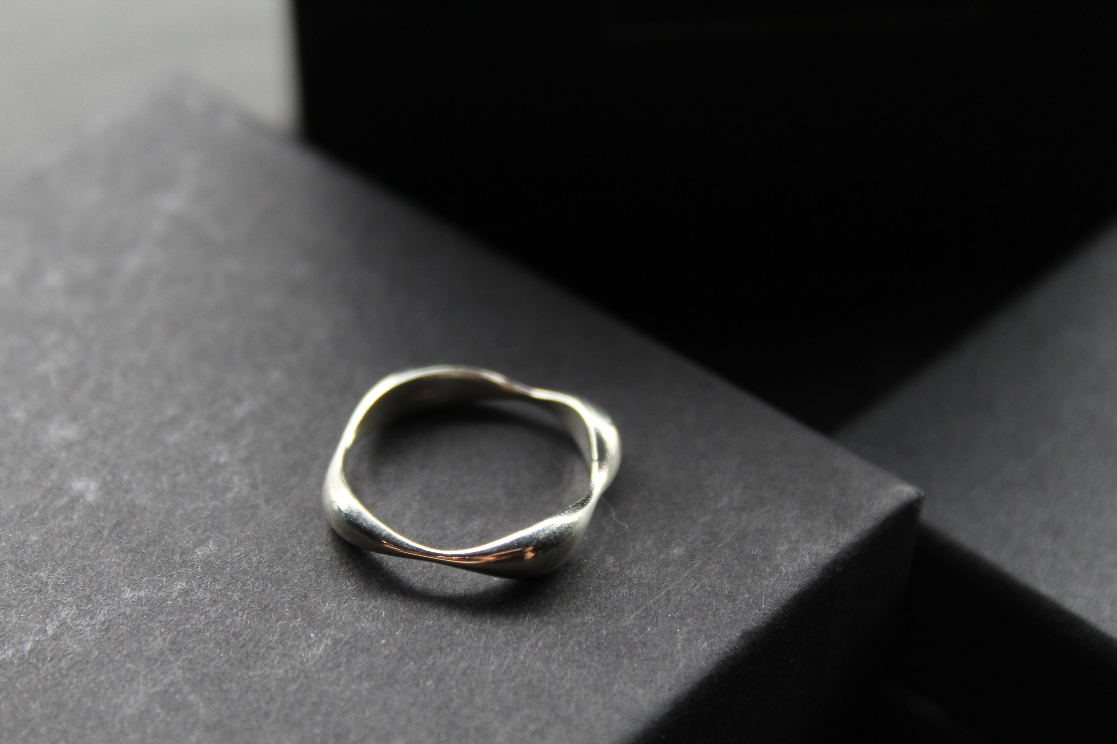 Fluid Wavy Silver Ring