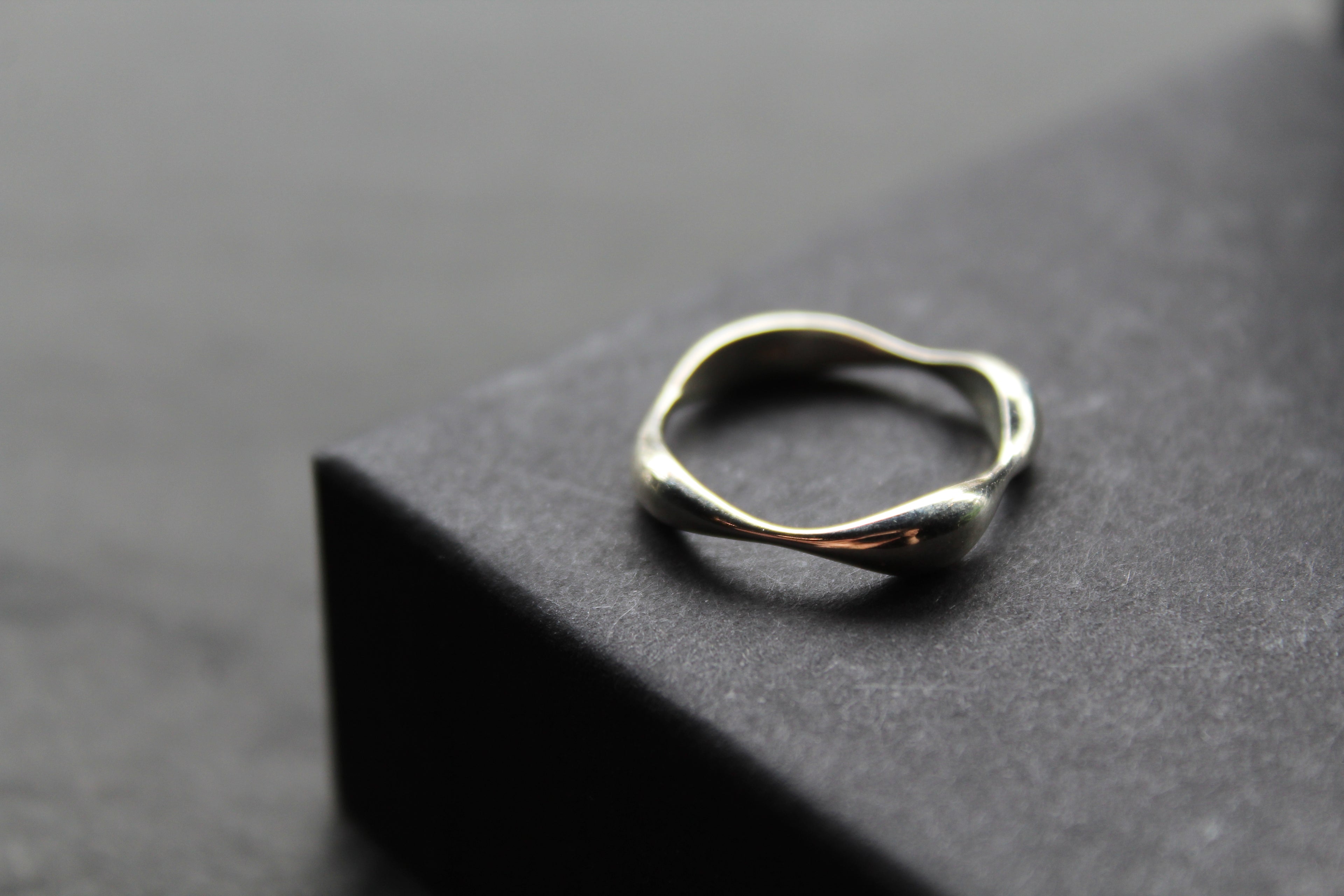 Fluid Wavy Silver Ring