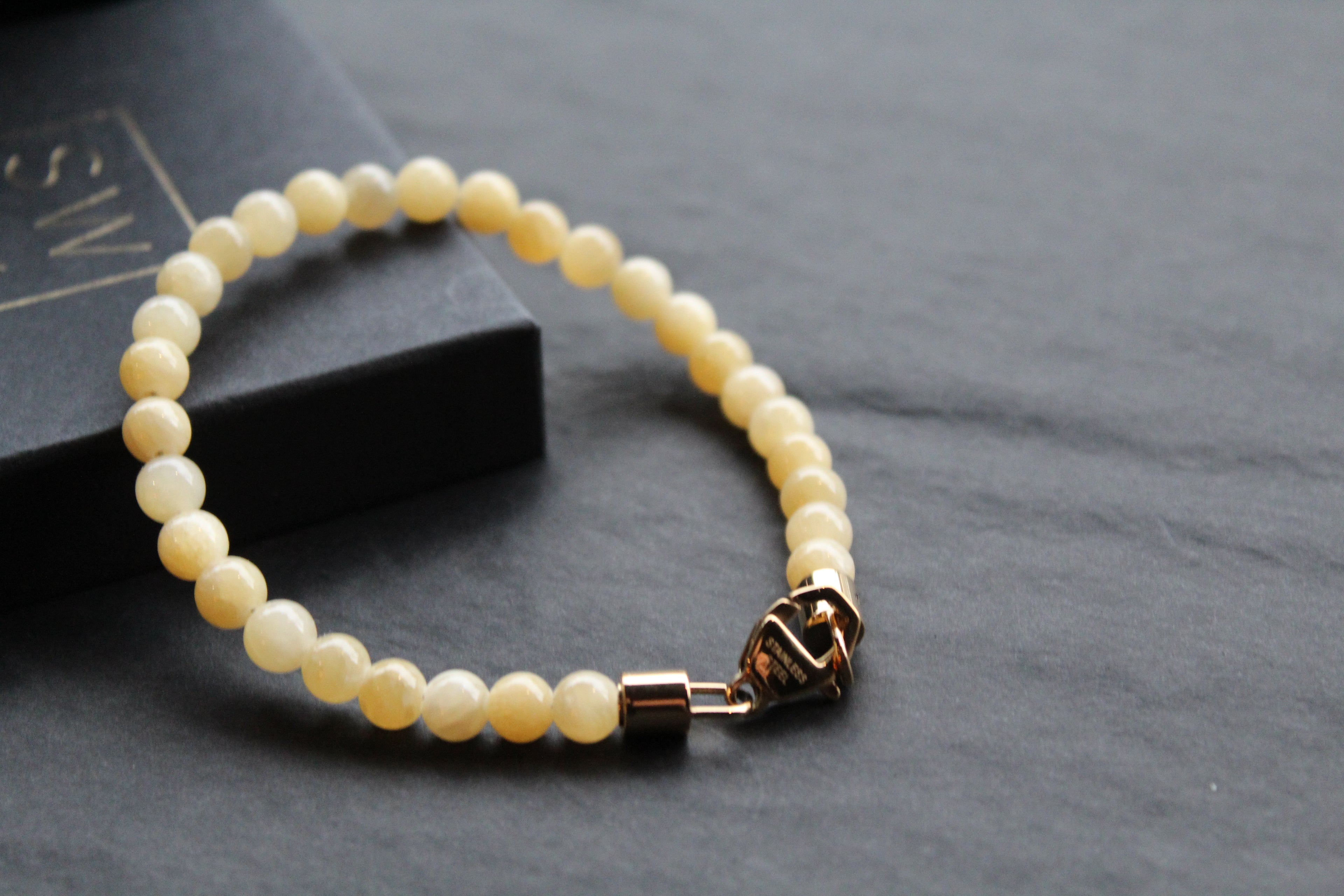 Fred Bennett Healing Bead Bracelet Yellow Jade