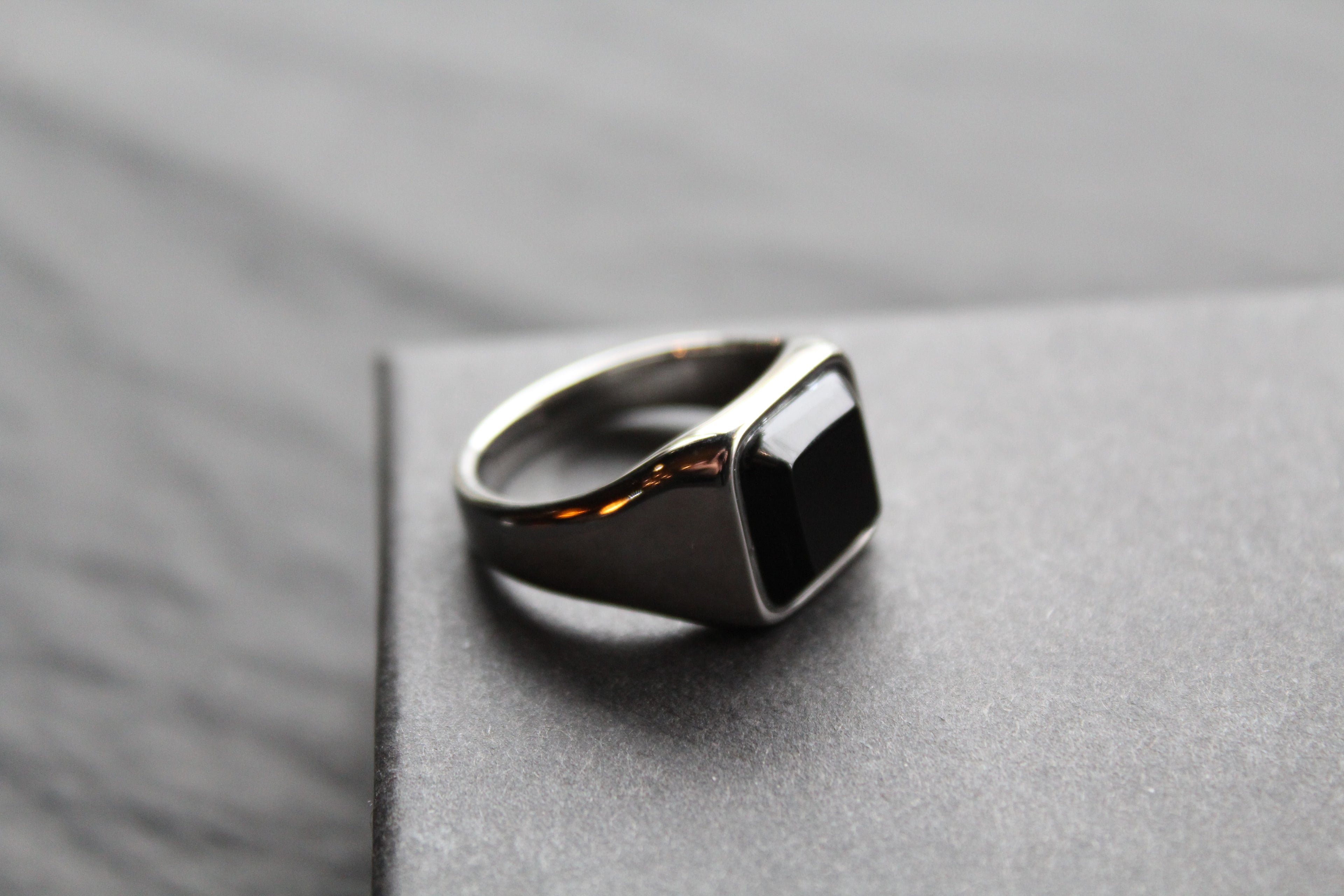 Fred Bennett Signet Ring with Onyx