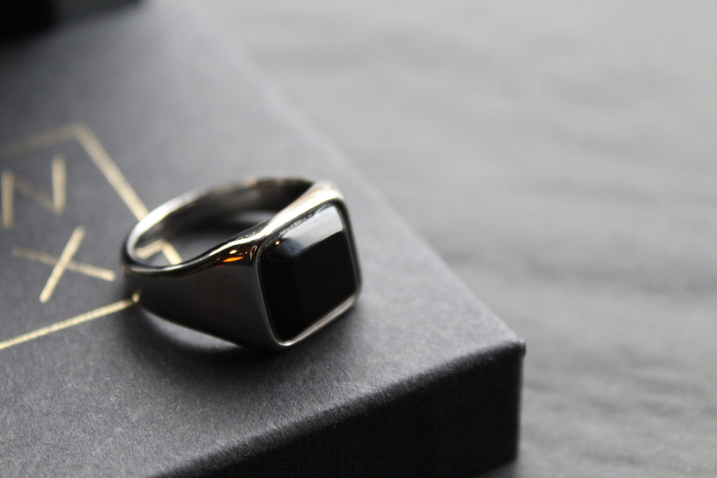 Fred Bennett Signet Ring with Onyx