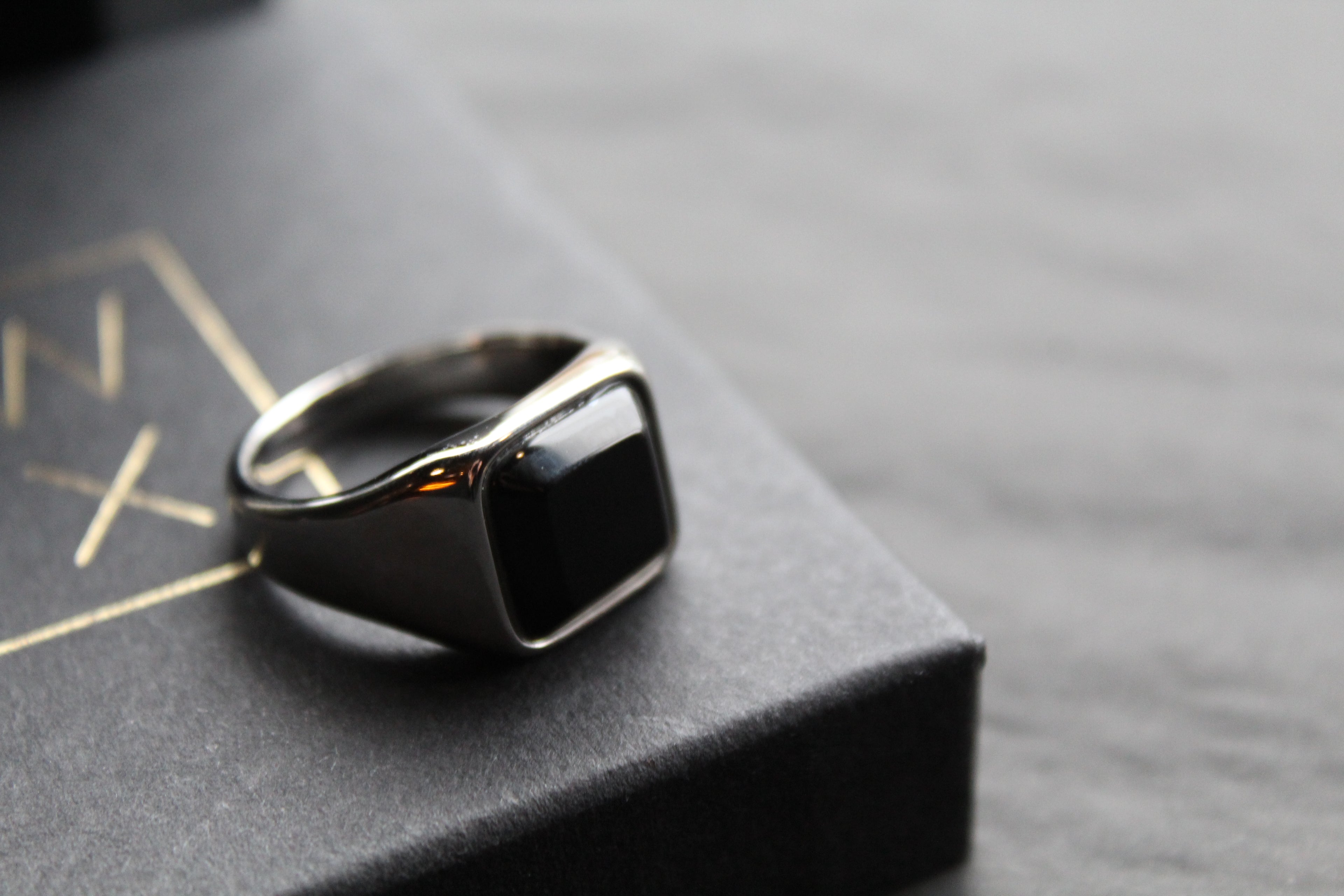 Fred Bennett Signet Ring with Onyx