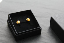 Load image into Gallery viewer, Fresh Water Pearl &amp; Wave Gold Vermeil Studs
