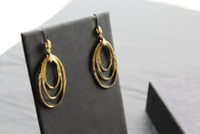 Load image into Gallery viewer, GP Three Oval Loops Link CZ Earrings
