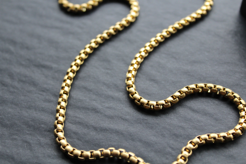Gold IP Steel Dainty Cuban Chain Necklace