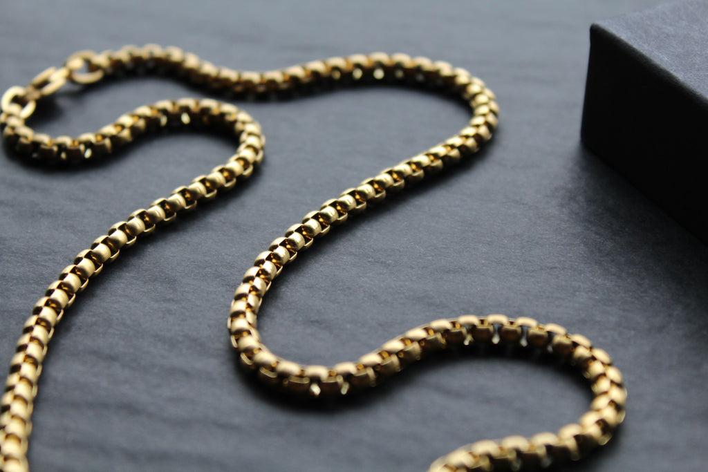 Gold IP Steel Dainty Cuban Chain Necklace