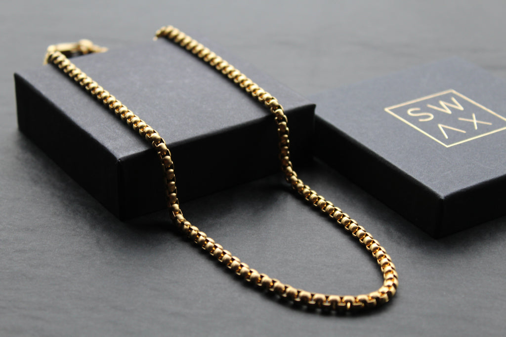 Gold IP Steel Dainty Cuban Chain Necklace