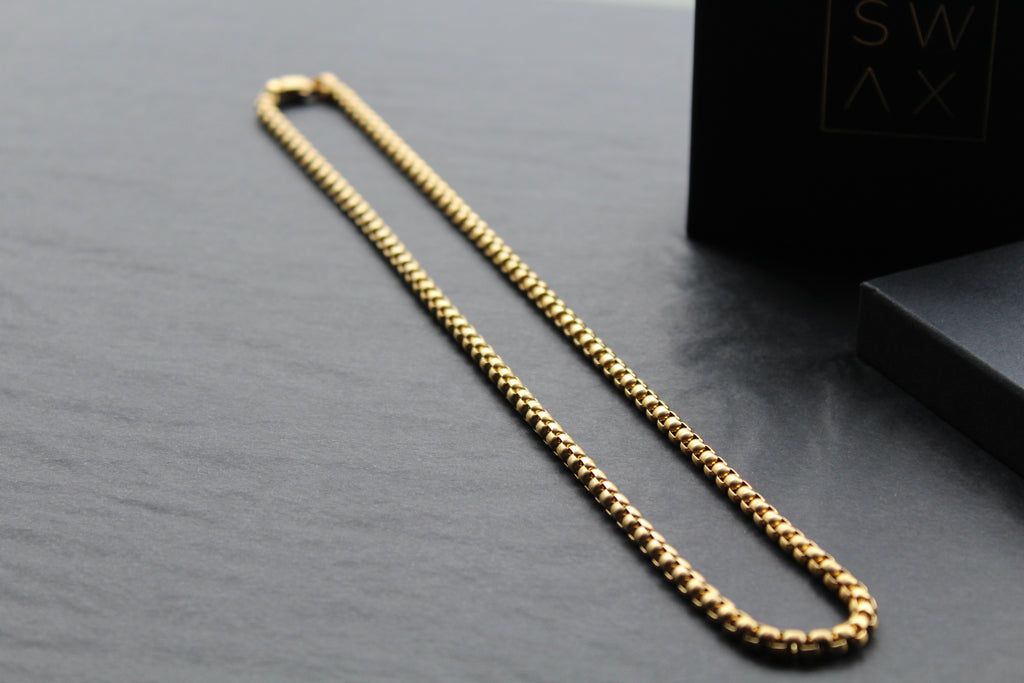 Gold IP Steel Dainty Cuban Chain Necklace