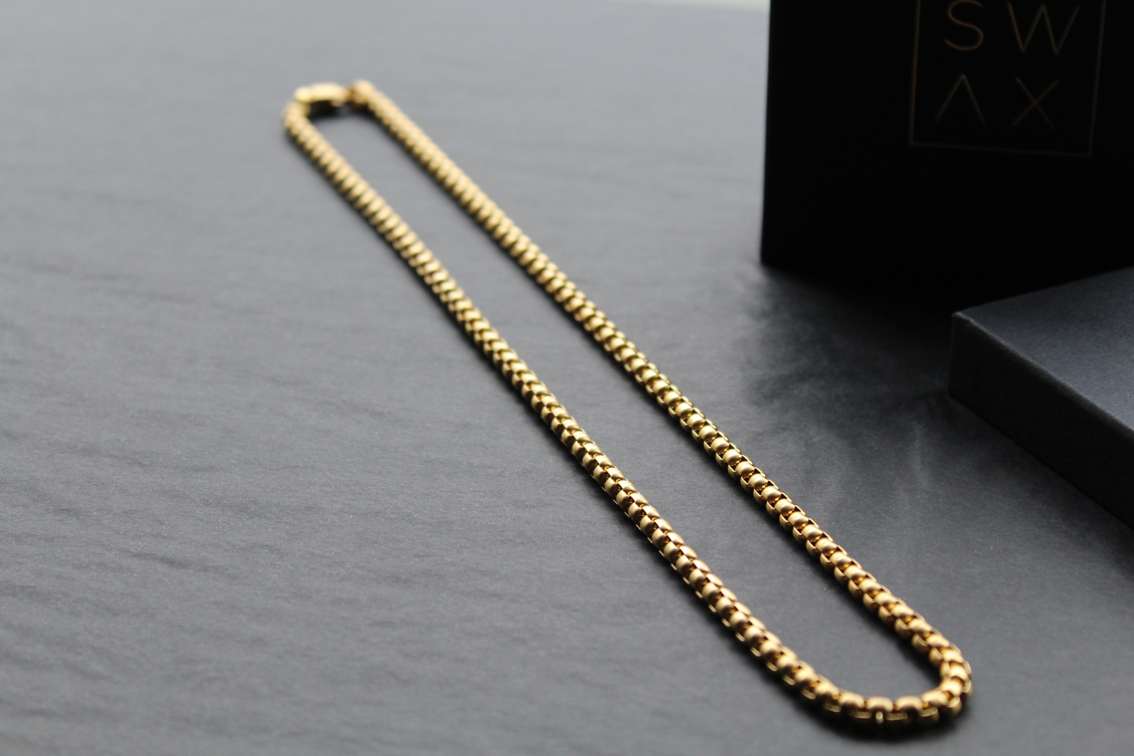 Gold IP Steel Dainty Cuban Chain Necklace
