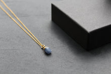 Load image into Gallery viewer, Gold Plated Rough Sapphire Gemstone Necklace
