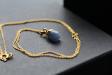 Load image into Gallery viewer, Gold Plated Rough Sapphire Gemstone Necklace
