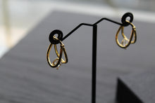 Load image into Gallery viewer, Gold Vermeil CZ Loop Drop Earring
