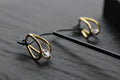 Gold Vermeil CZ Loop Drop Earring