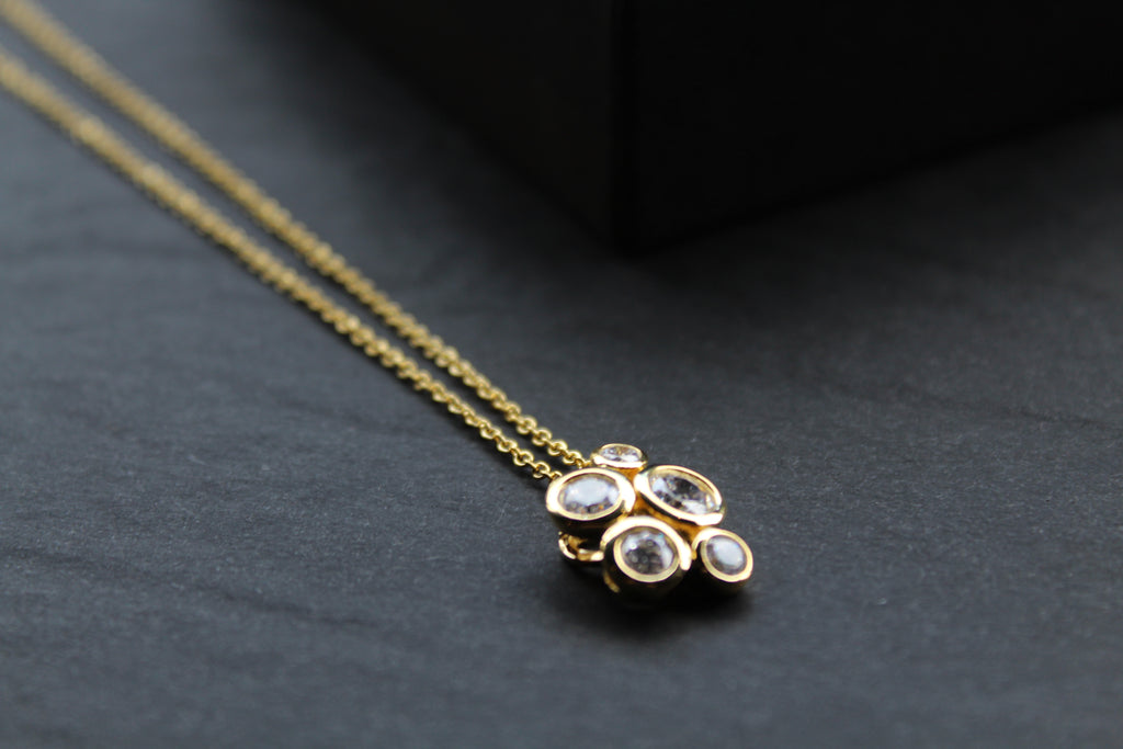 Gold Vermeil Cluster Necklace