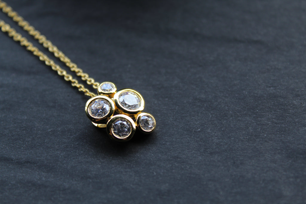 Gold Vermeil Cluster Necklace