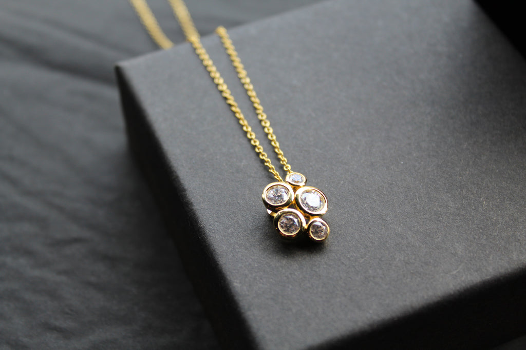 Gold Vermeil Cluster Necklace
