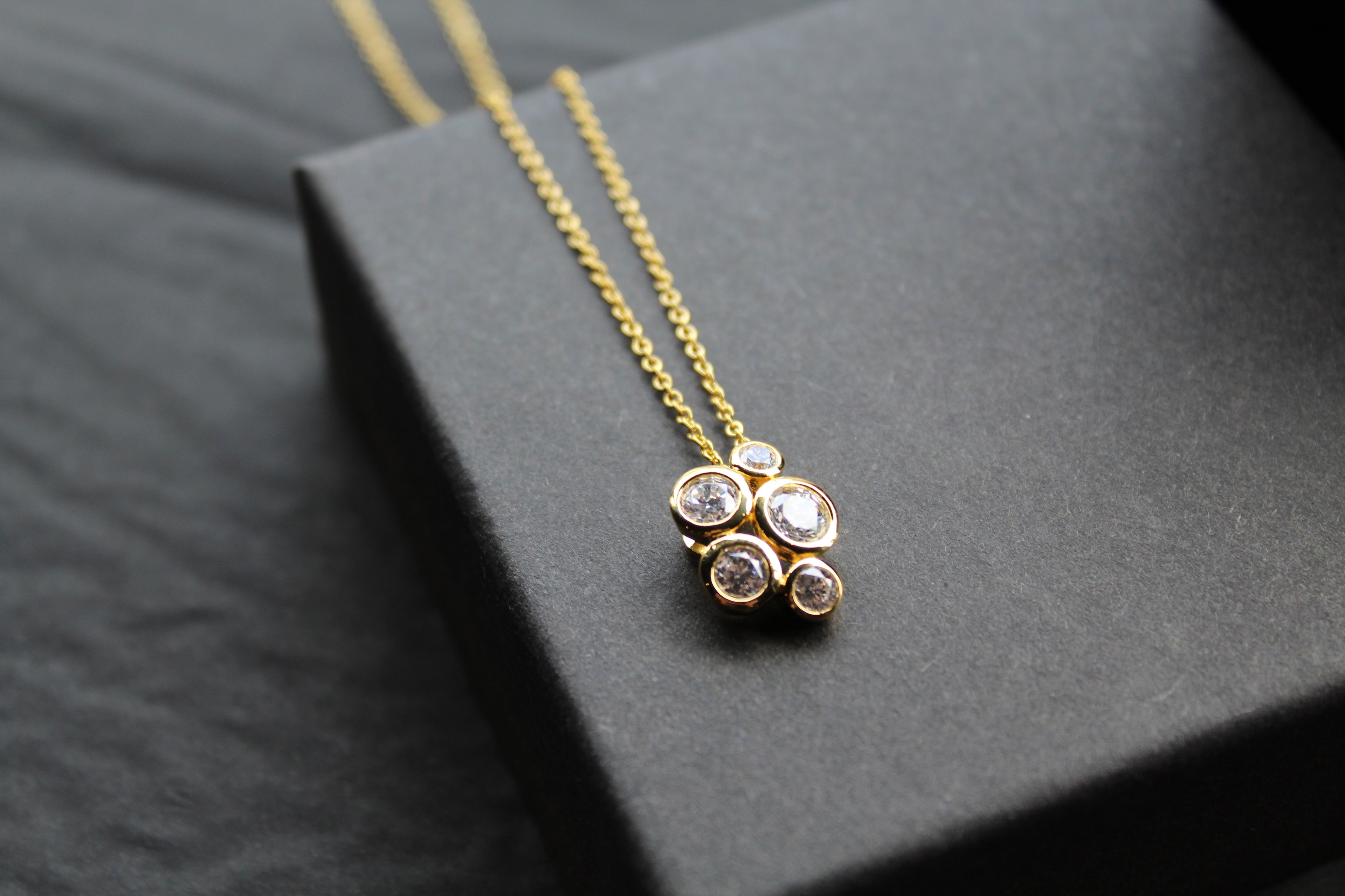 Gold Vermeil Cluster Necklace