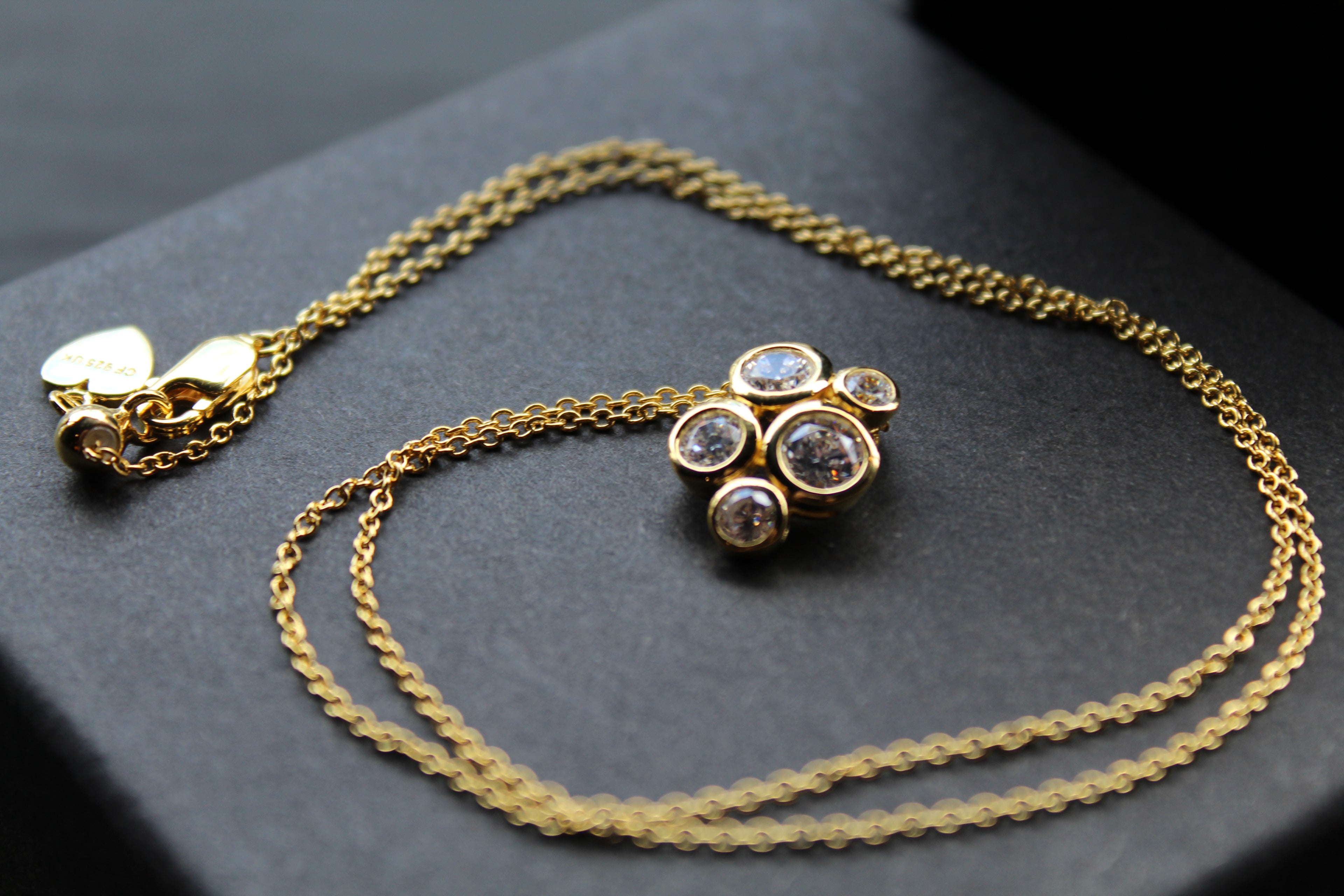 Gold Vermeil Cluster Necklace