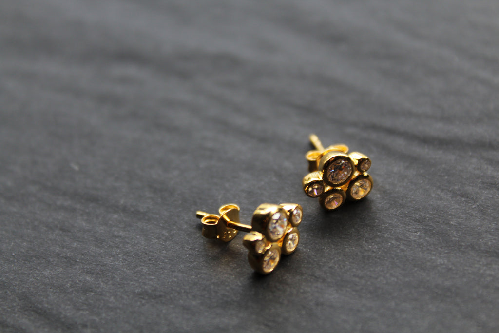 Gold Vermeil Cluster Studs
