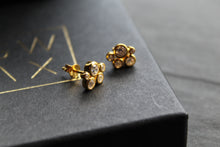 Load image into Gallery viewer, Gold Vermeil Cluster Studs
