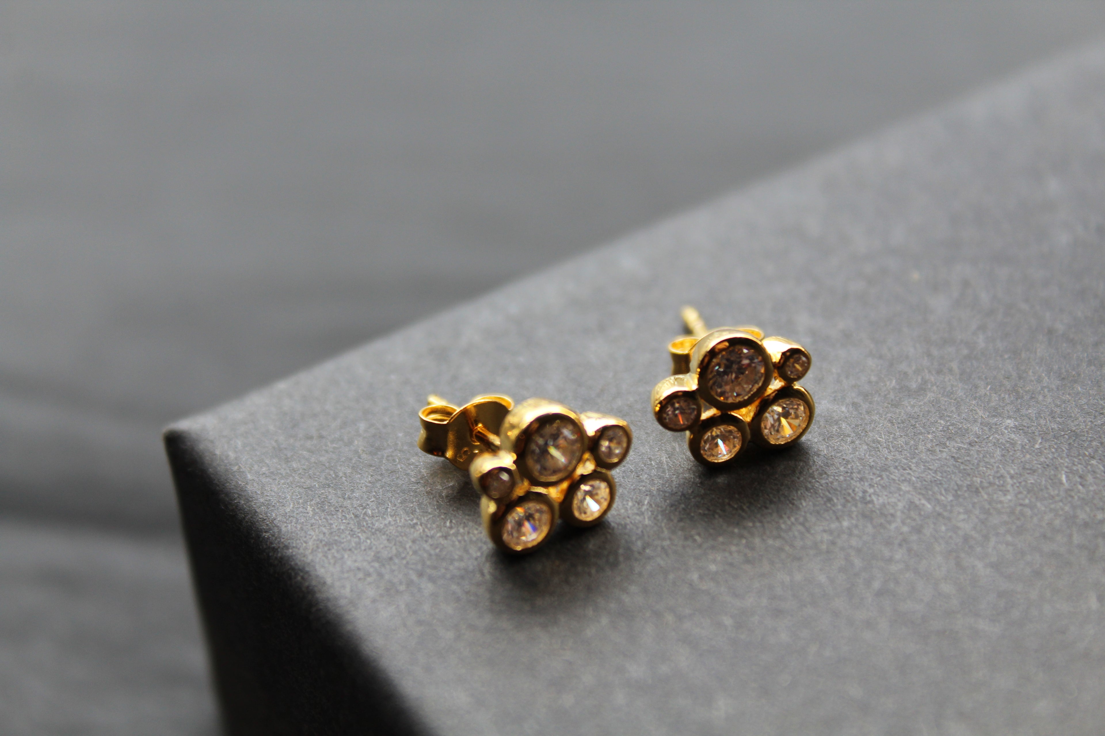 Gold Vermeil Cluster Studs