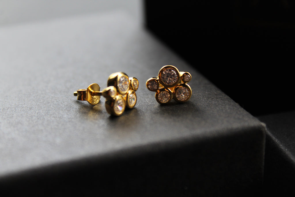 Gold Vermeil Cluster Studs