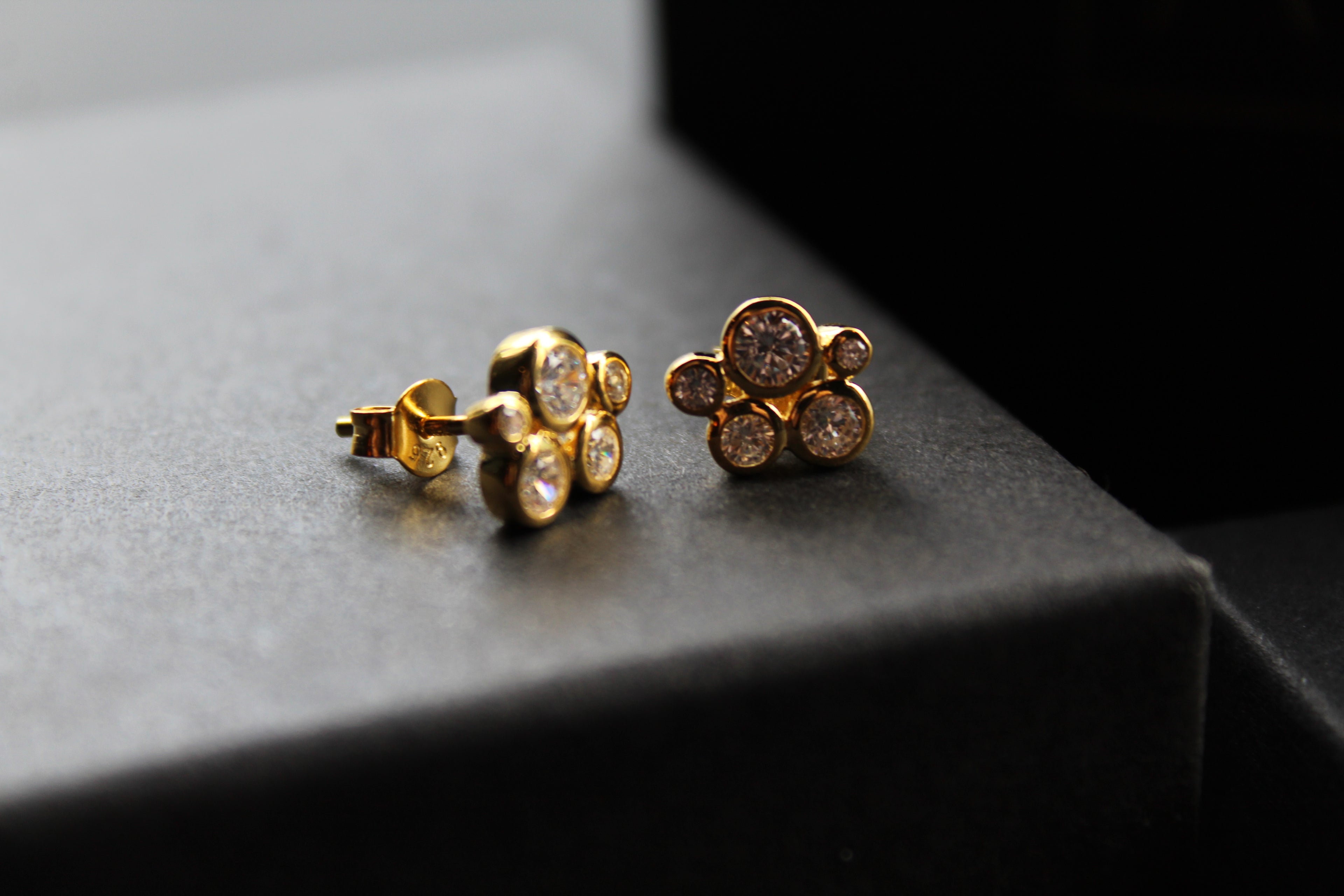 Gold Vermeil Cluster Studs