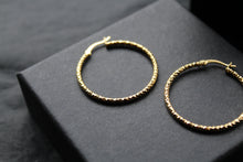 Load image into Gallery viewer, Gold Vermeil Faceted Creole Hoop 33mm
